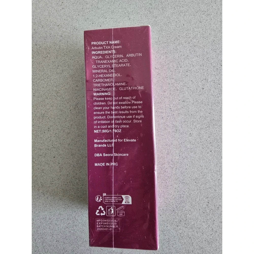 Seora Skincare Arbutin 7.0 + TXA 4.0 Face Moisturizer Cream 1.76 oz